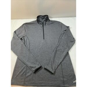 BCG‎ Mens XL Gray Heather 1/4 Quarter Zip Surge Pullover Gym Yoga H50